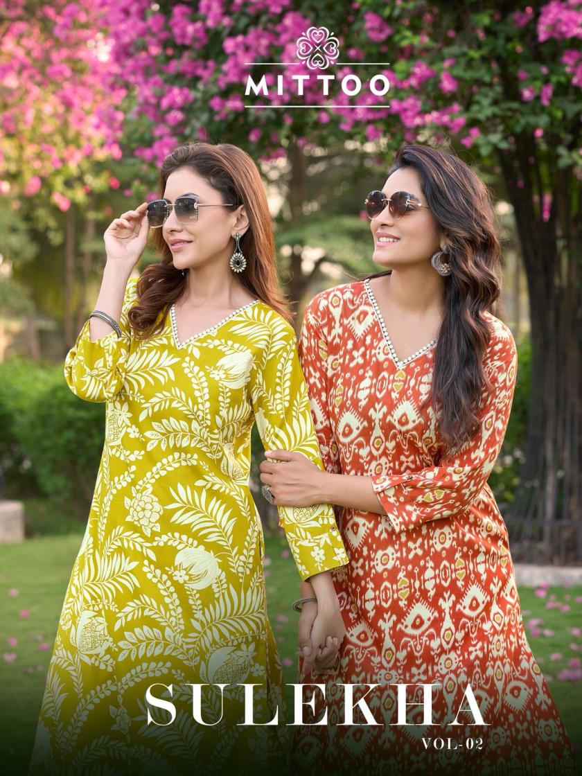 SULEKHA VOL 2 BY MITTOO HIT DESIGN FULLY STITCH KURTI WITH PAIR 