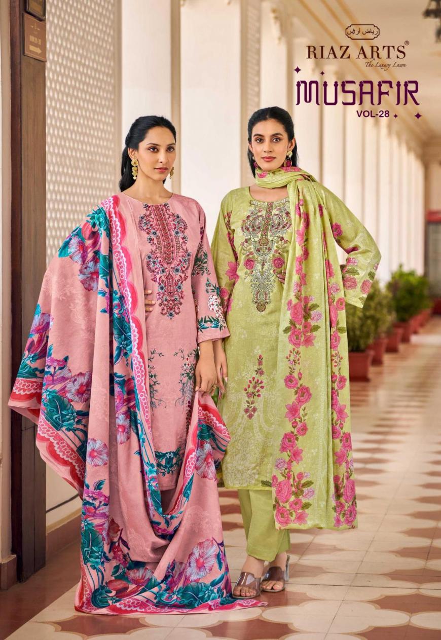RIAZ ARTS MUSAFIR VOL 28 COTTON PAKISTANI SUIT FOR WOMENS 