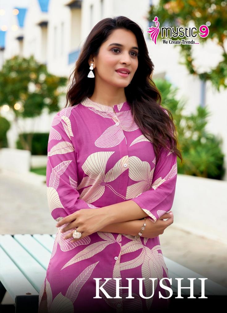 KHUSHI VOL 3 BY MYSTIC9 VISCOSE PRINT PRETTY LOOK FULL STITCH CO-ORD SET