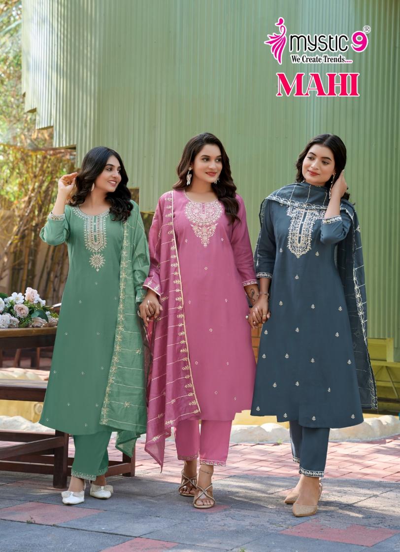 MAHI VOL 1 BY MYSTIC9 VERTICAN FULLY STITCH MODERN SUIT FOR WOMENS 