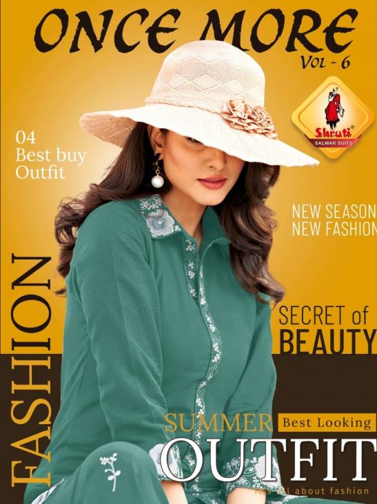 SHRUTI SUITS ONCE MORE VOL 6 STYLISH COTTON VISCOSE FLEX FULL STITCH  PLUS SIZE CO-ORD SETS 