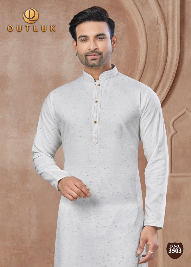 WEDDING COLLECTION VOL 35 BY OUTLOOK FULL STITCH STYLISH COTTON MENS KURTA PAJAMA