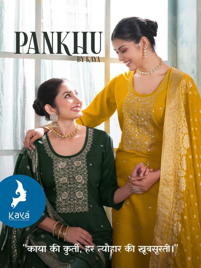 KAYA PANKHU VERTICAN FULLY STITCH ELEGANCE BIG SIZE SUIT FOR WOMENS 