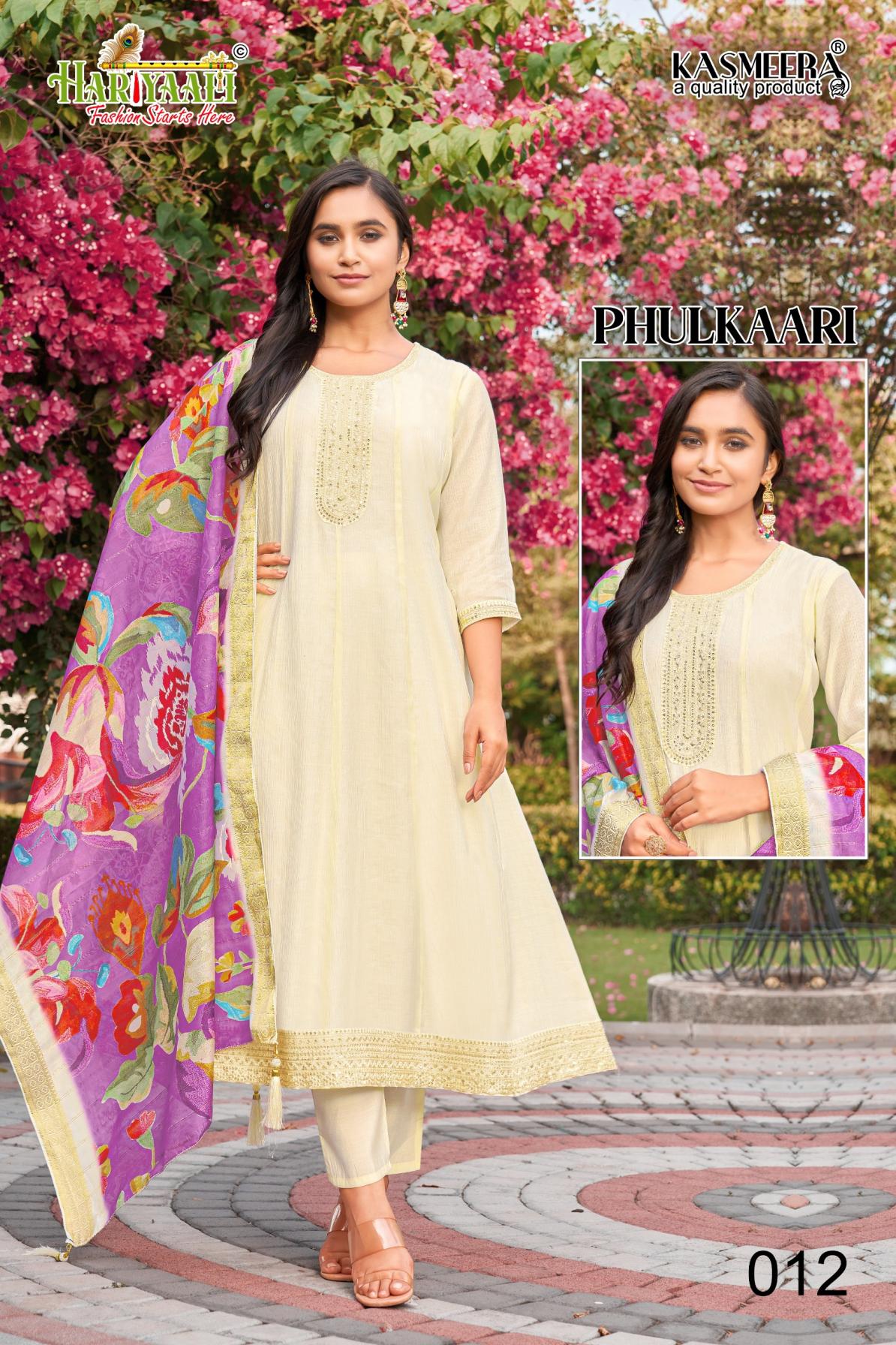 HARIYAALI PRESENTS PHULKAARI ELEGANT ANARKALI DRESS 