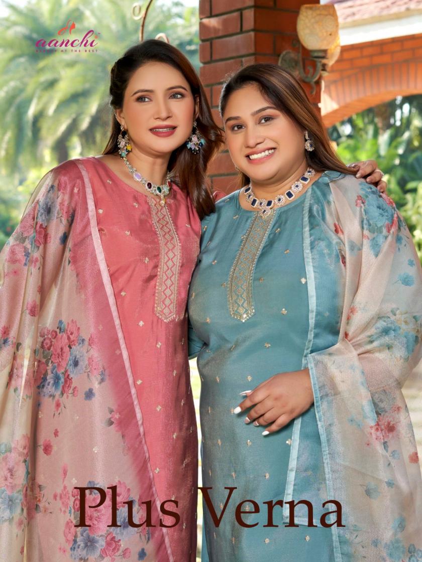 PLUS VERNA BY AANCHI 3PCS READYMADE SHIMMERY DRESS