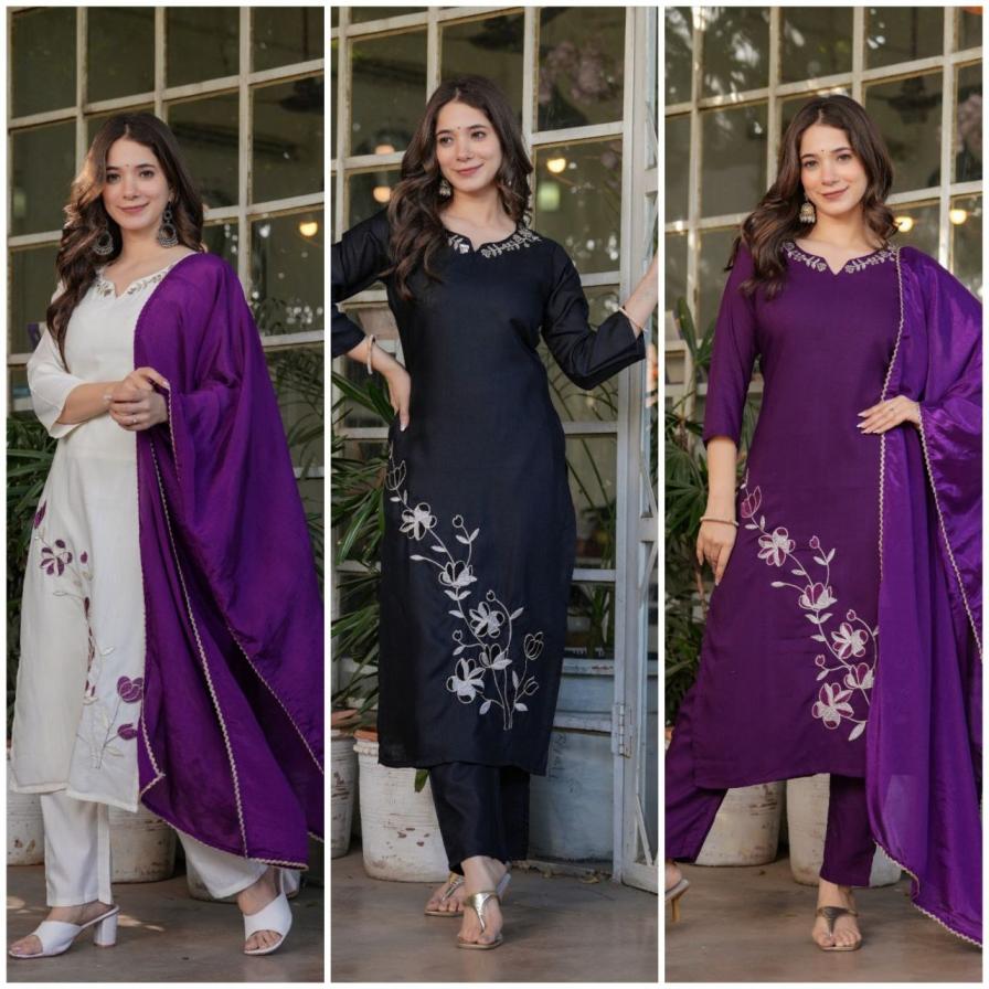 PR 9STAR FASHION HEER VOL-1 VISCOSE RAYON  WITH EMBRODERY WORK FANCY  READYMADE DESIGNER SUITS