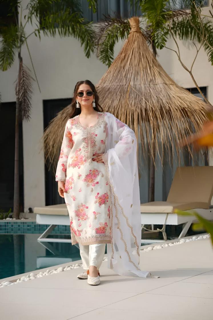 R 9STAR FASHION RADHA VOL-12  HEAVY TEBBY SILK WITH DIGITAL PRINT AND EMBROIDERY SEQUENCE  WORK FANCY READYMADE DESIGNER SUITS