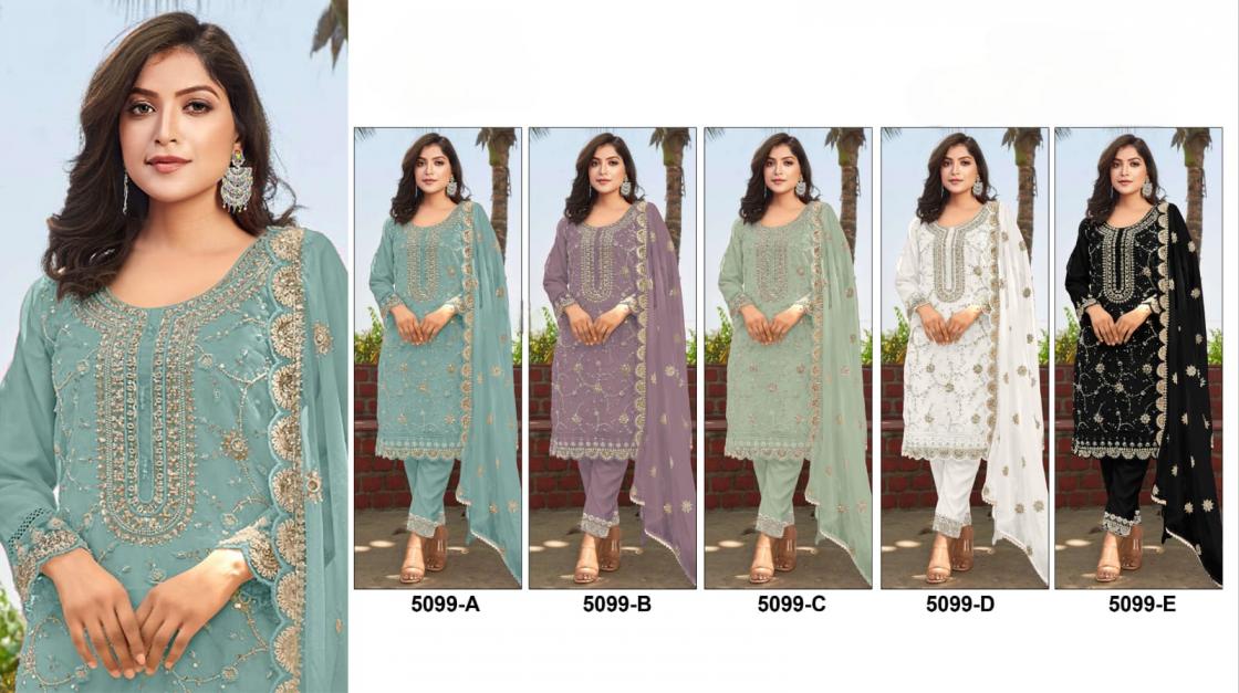 PR 9STAR FASHION SOFIYA HIT  HEAVY  ORGENZA SILK WITH EMBRODERY WORK FANCY DESIGNER SUITS