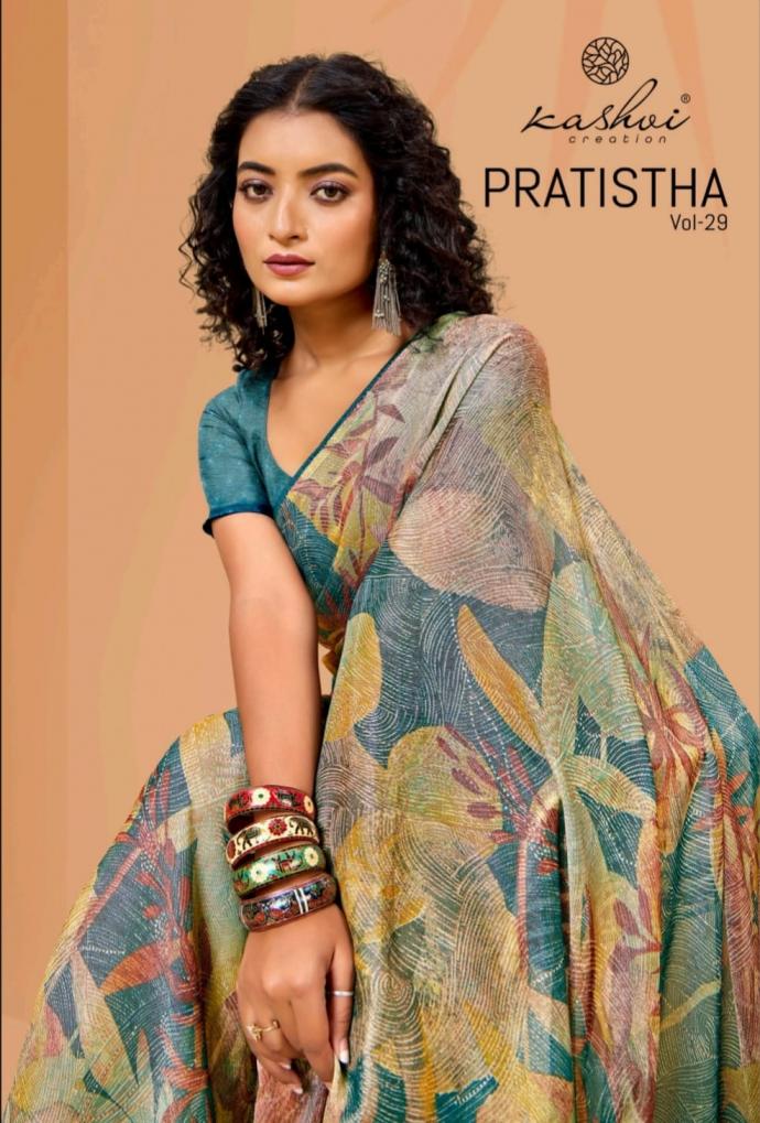KASHVI CREATION PRATISTHA VOL 29 BRASSO UNIQUE DESIGN SAREES 