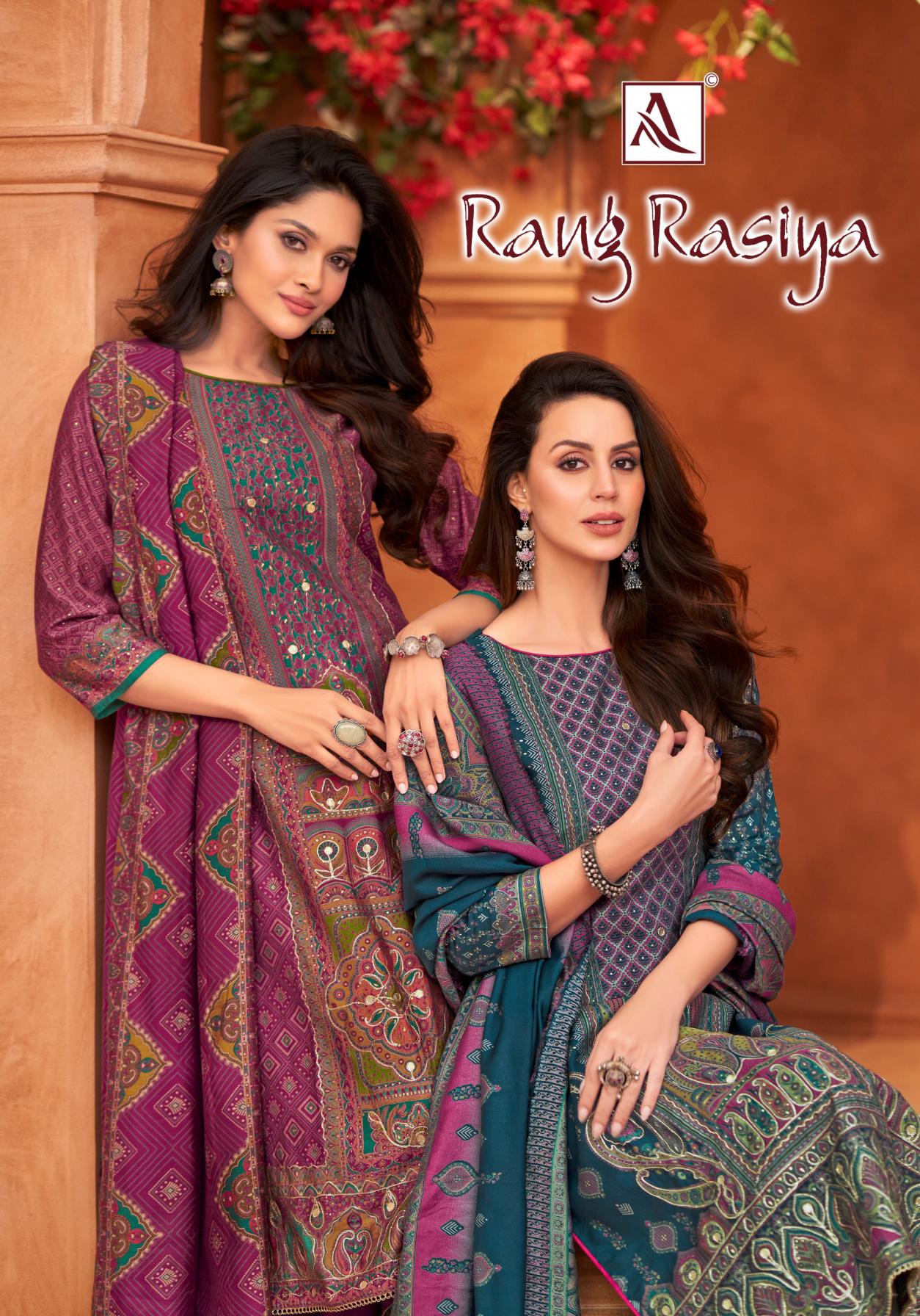 ALOK RANG RASIYA VOL 2 MODERN MUDAAL DISCHARGE PRINT PAKISTANI SUITS 