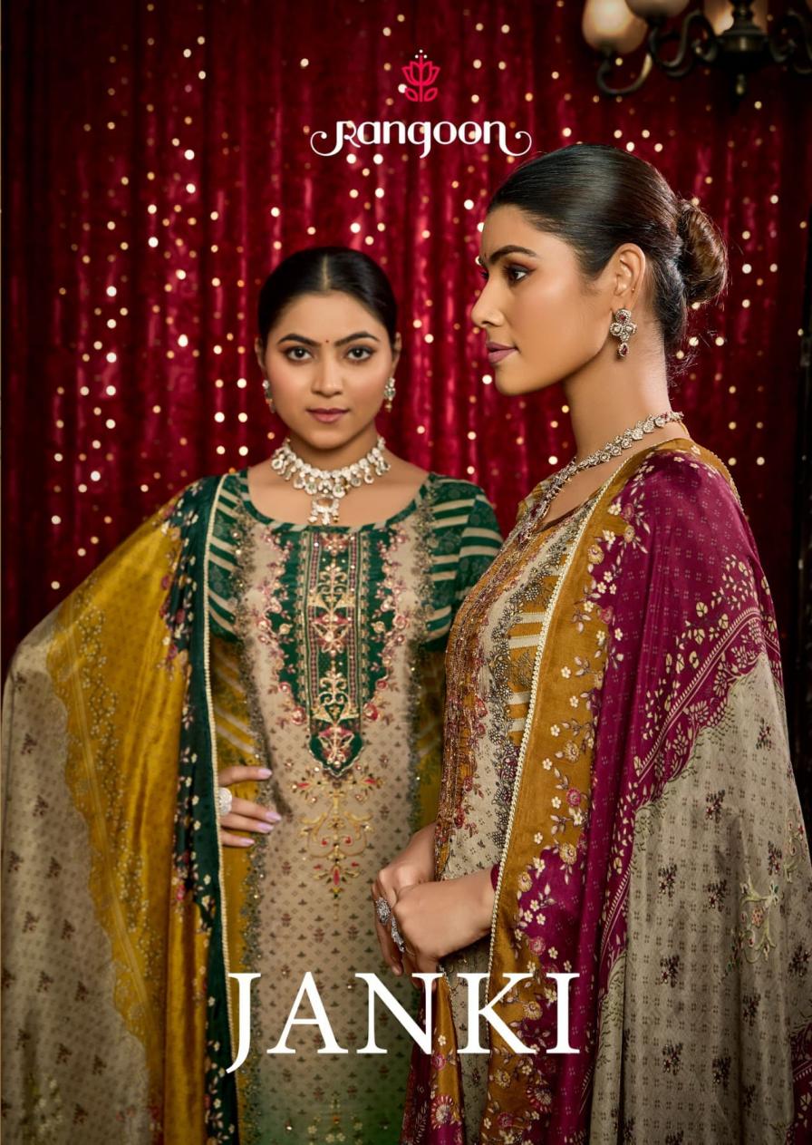 JANKI BY RANGOON UNIQUE COLOURS FULLY STITCH SUIT FOR WOMENS 