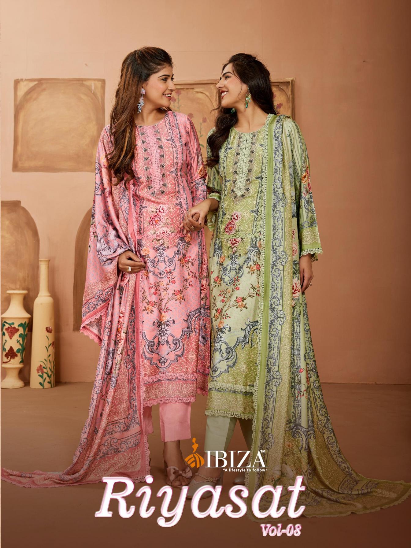 RIYASAT VOL 8 BY IBIZA UNSTITCH SALWAR KAMEEZ 