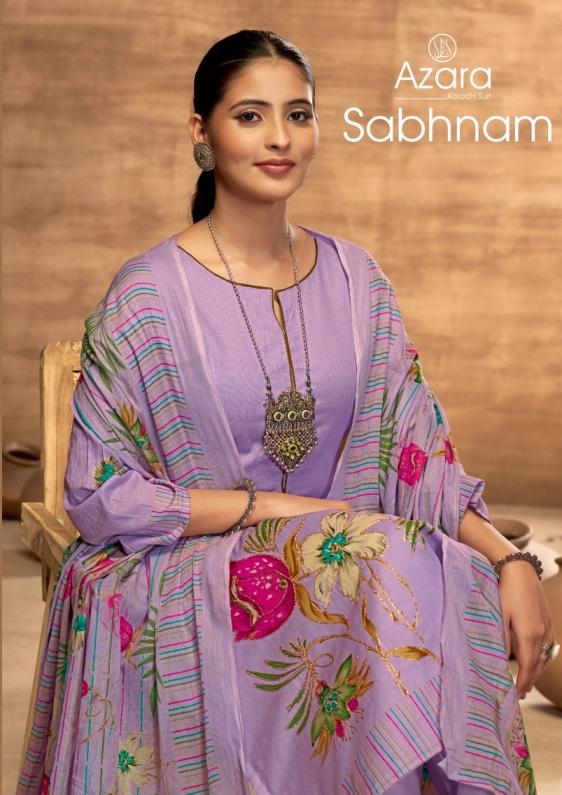 SABHNAM BY AZARA PRESENTS UNSTITCHED SALWAR SUIT 