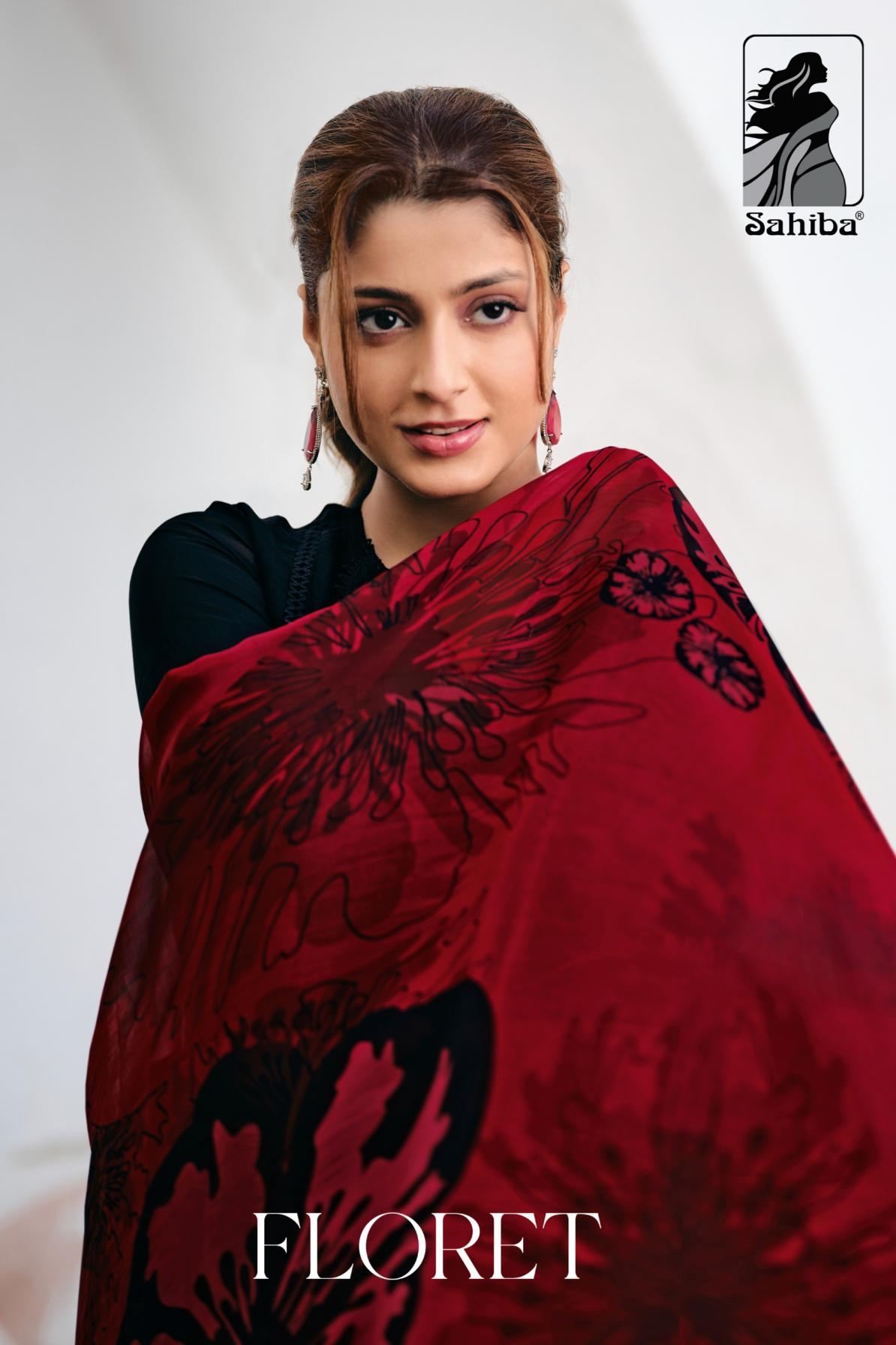 FLORET BY SAHIBA MUSLIN SILK 3PCS SALWAR KAMEEZ 