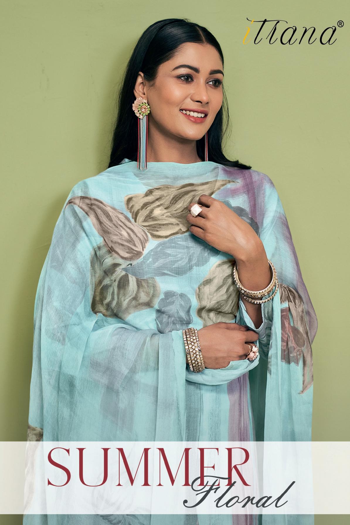 SUMMER FLORAL ITRANA BY SAHIBA PRESENTS FLORAL CASUAL WEAR DRESS 