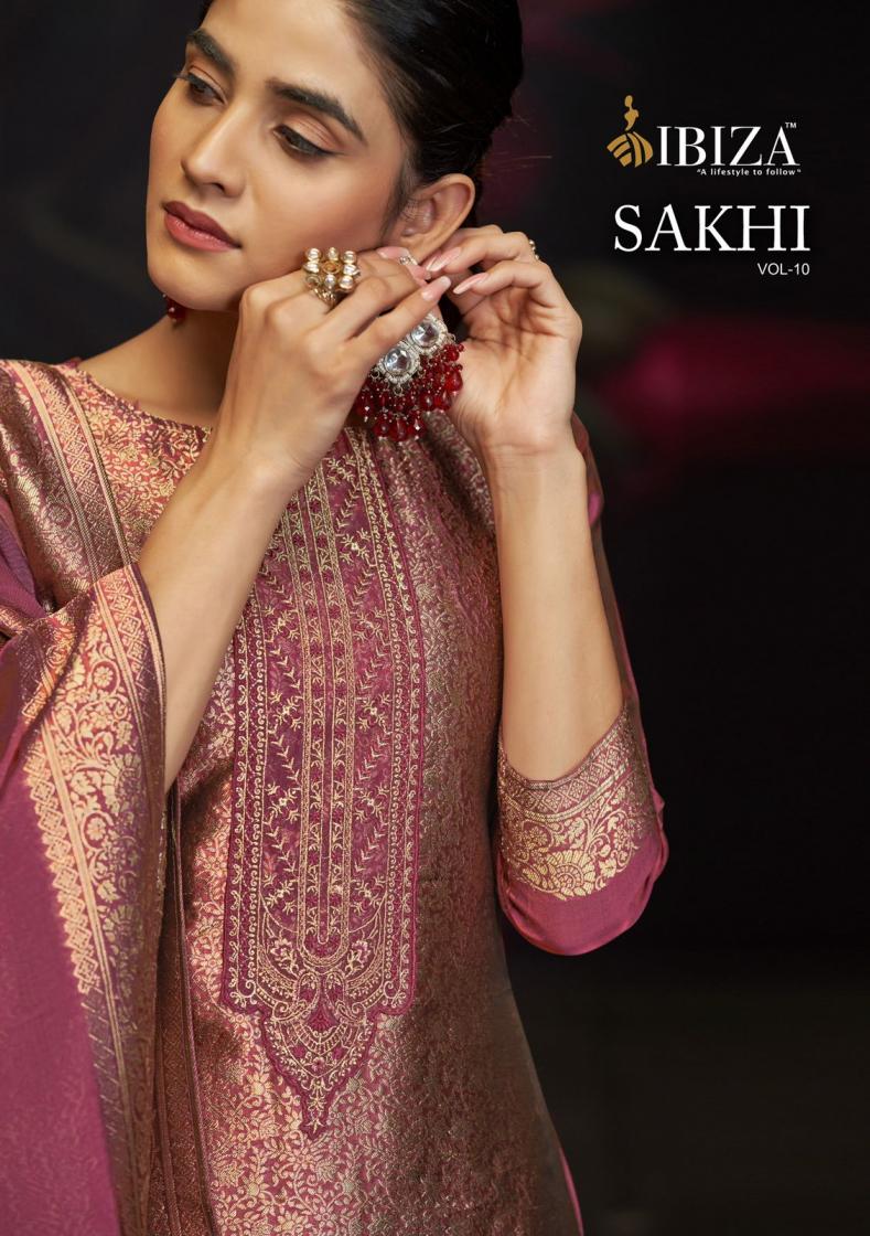 SAKHI VOL 10 BY IBIZA UNSTITCH SALWAR KAMEEZ 
