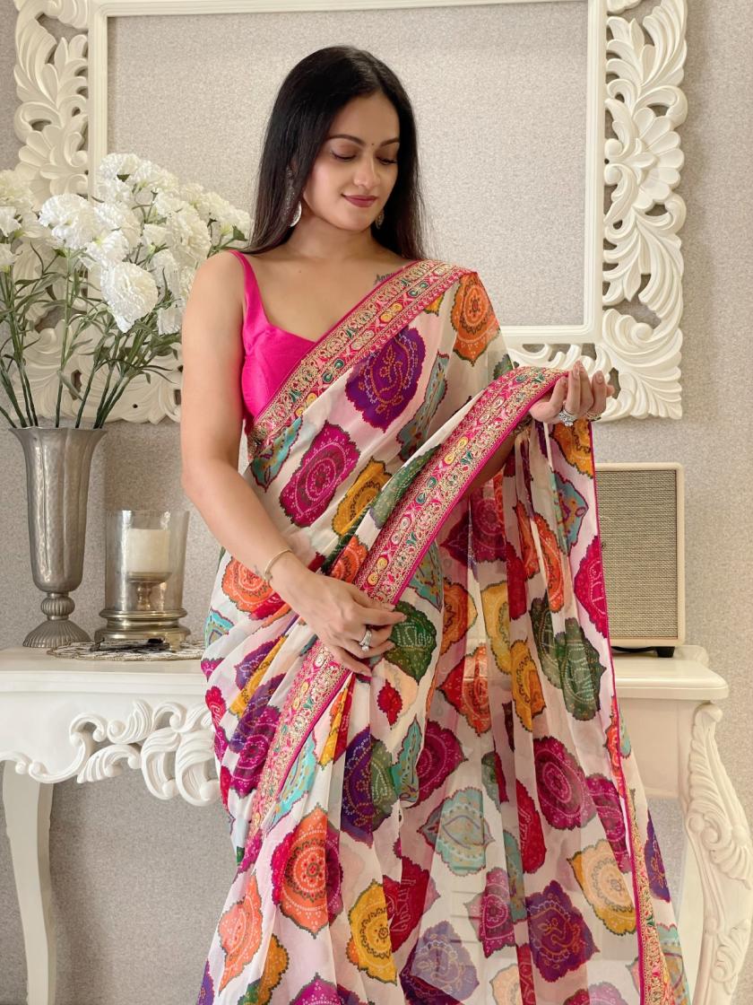 SAKHI VOL 4 GEORGETTE PRINT CLASSIC LOOK SAREE ONLINE 