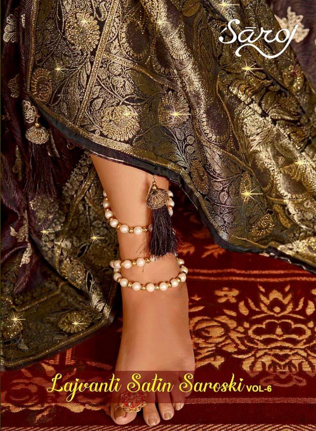 Lajvanti satin saroski Saroj vol.6 satin silk saree