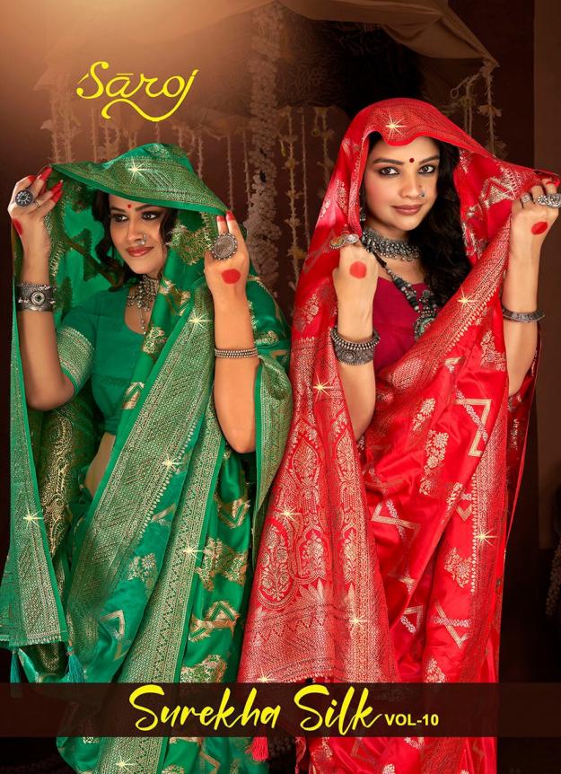  Surekha Silk Saroj vol.10 Satin silk saree