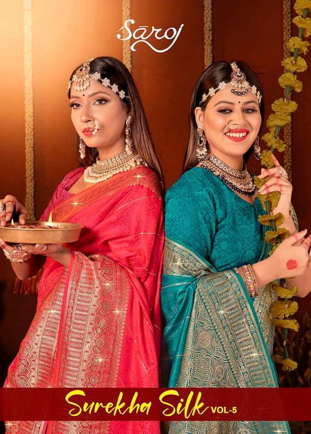 Surekha Silk Saroj  vol.5 Satin silk saree