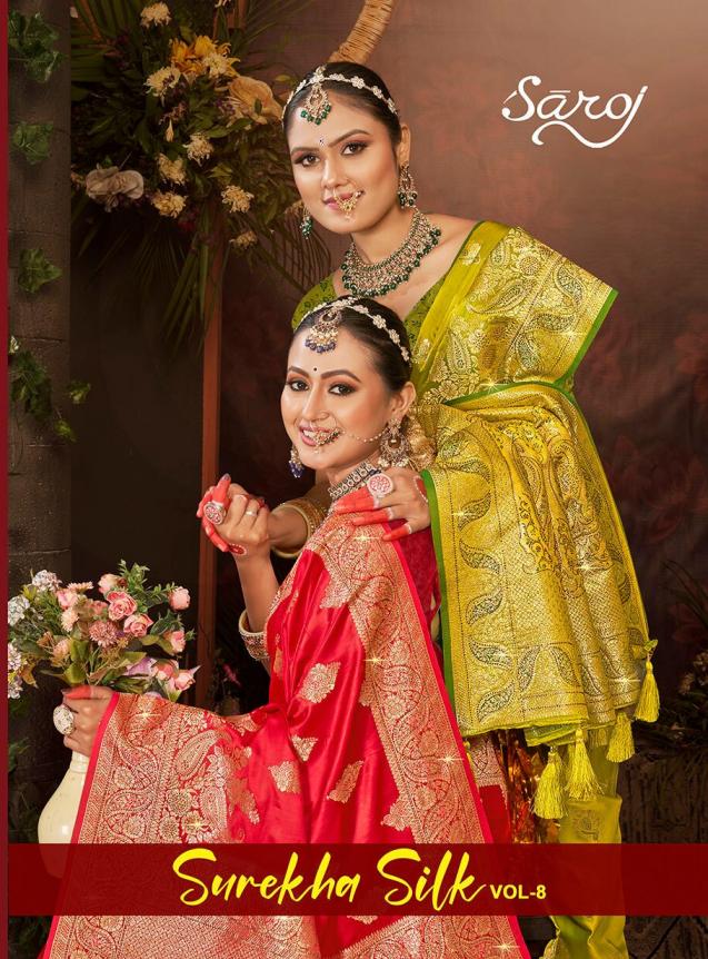  Surekha Silk Saroj vol.8 Satin silk saree