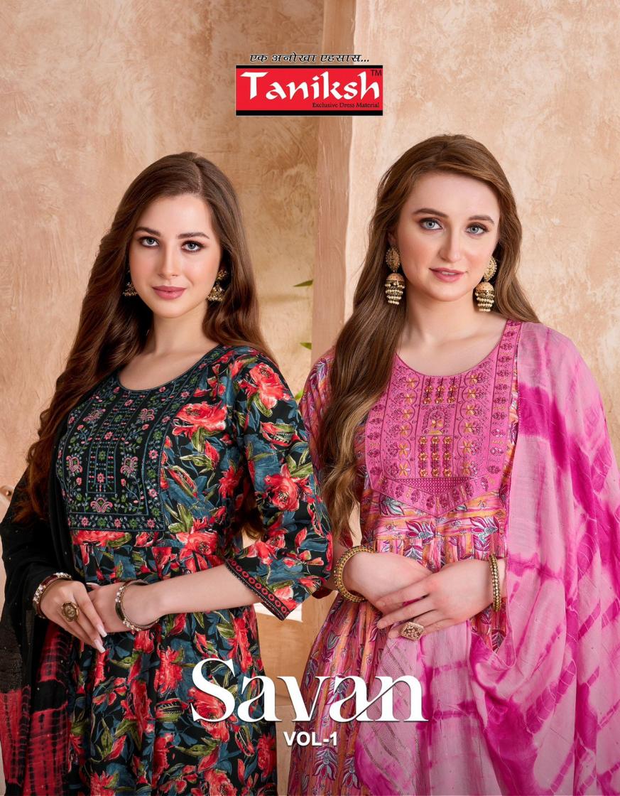 taniksh presents savan vol 1 readymade unique anarkali suits 