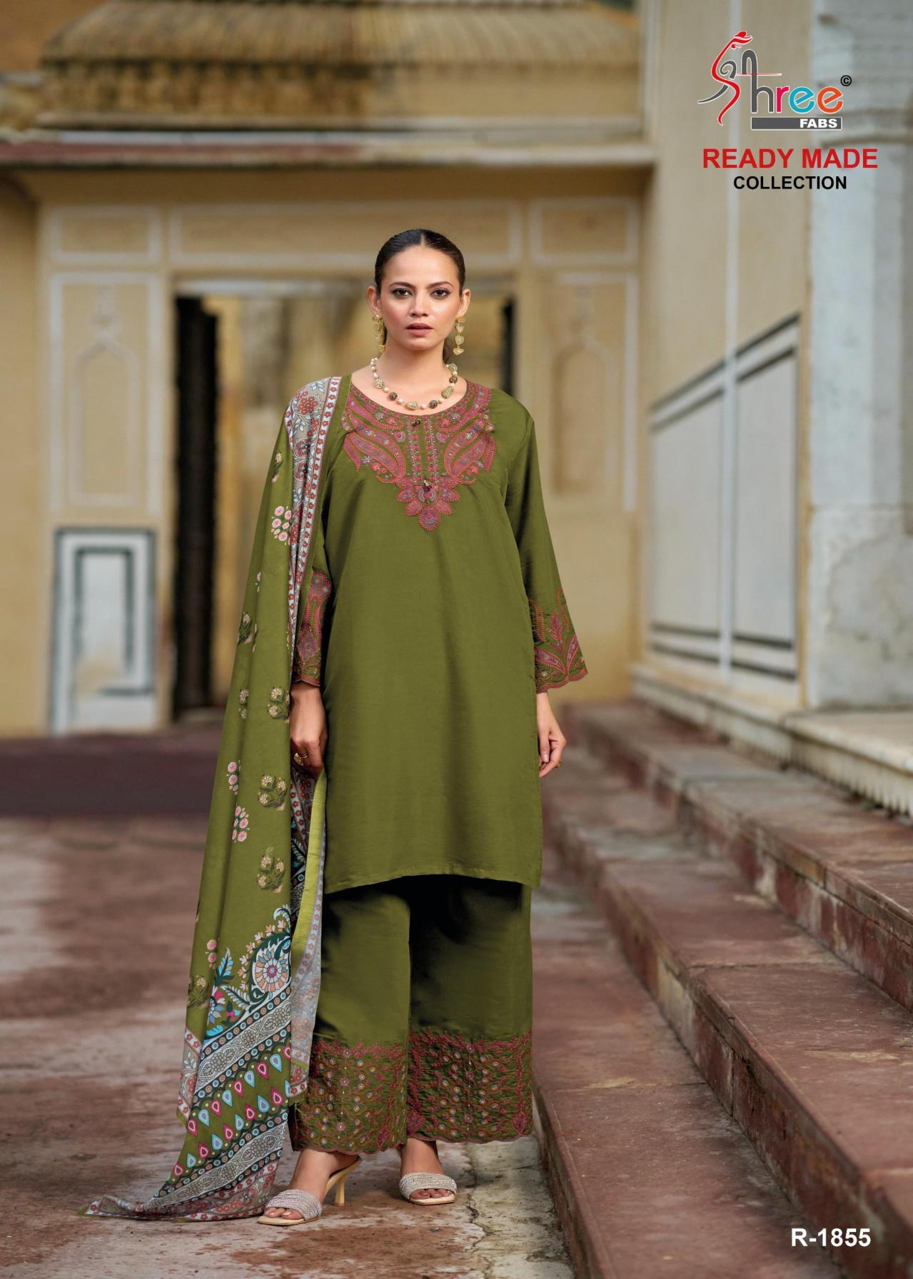 1855 BY SHREE FABS COTTON CASUAL FULL STITCH PAKISTANI LADIES SUITS 