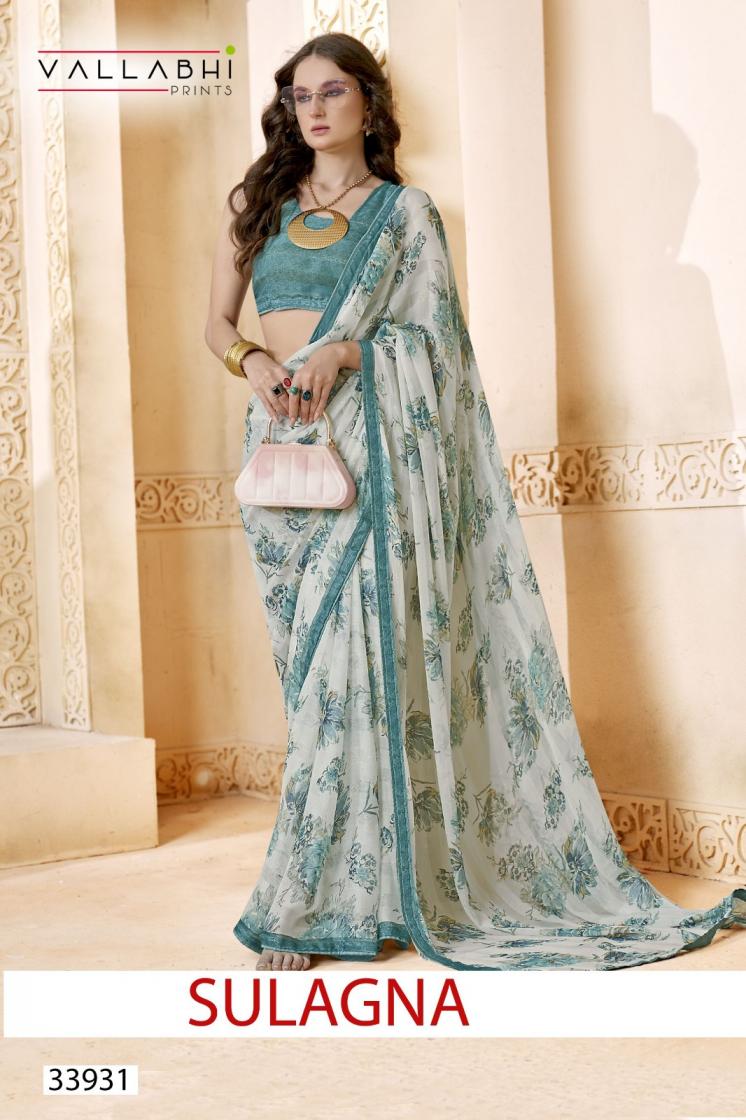 SULAGNA BY VALLABHI PRINTS PRESENTS DESIGNER SAREE 