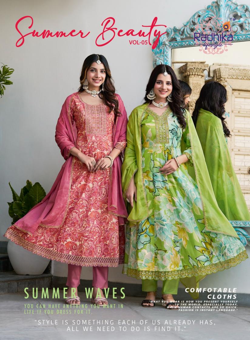 SUMMER BEAUTY VOL 5 BY RADHIKA LIFESTYLE 3PCS KURTA SET