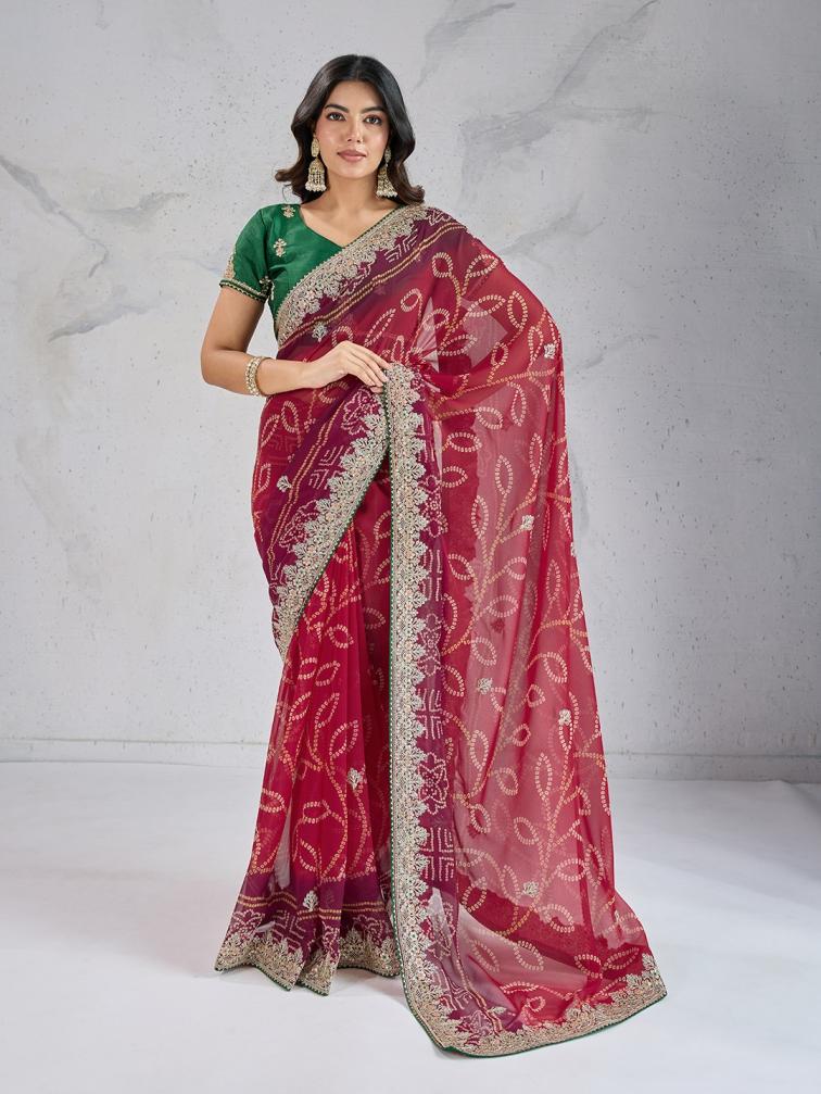 SUVIDHA POPULAR DESIGN GEORGETTE PRINT SAREES 
