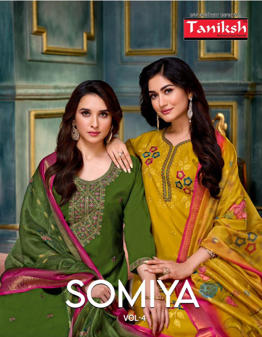 SOMIYA VOL 4 BY TANIKSH ROMAN FULLY STITCH ELEGANCE 3PCS DRESS