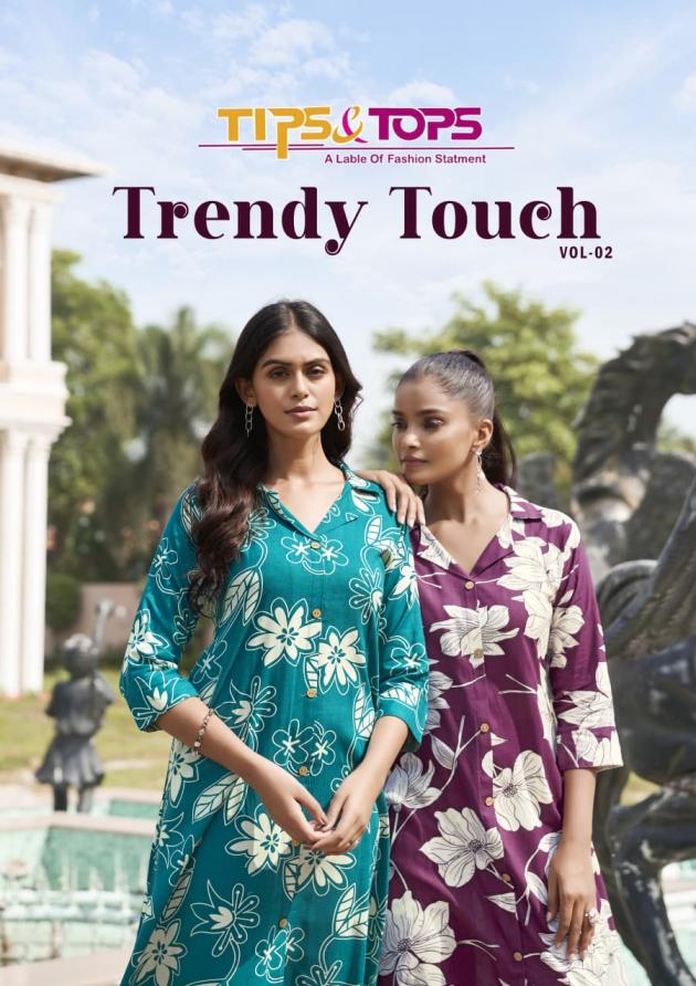 TIPS & TOPS TRENDY TOUCH VOL 2 RAYON CASUAL FULL STITCH CO-ORD SETS 