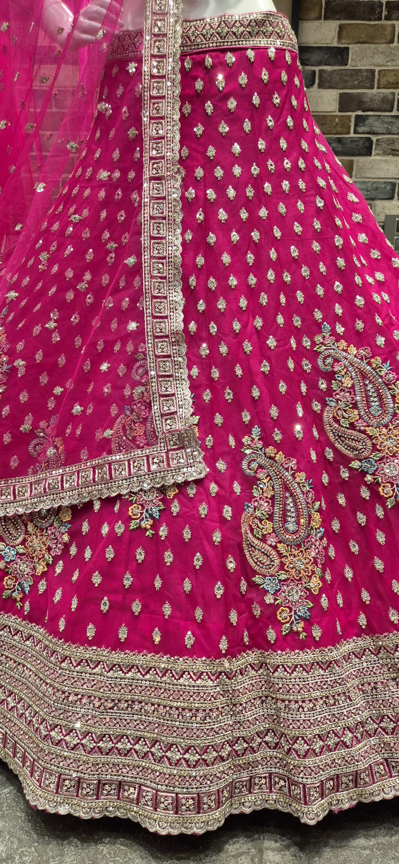 V 1179500 UNIQUE COLOURS FANCY SEMI STITCH STYLISH LEHENGAS ONLINE  