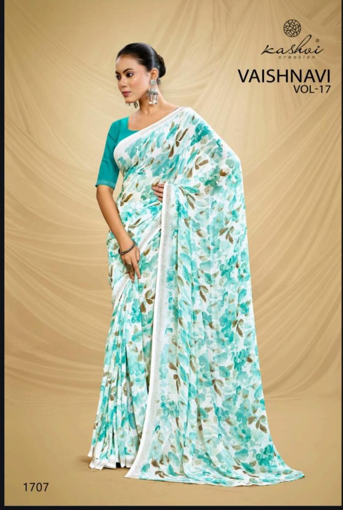 KASHVI CREATION VAISHNAVI VOL 17 GEORGETTE UNIQUE SAREES 