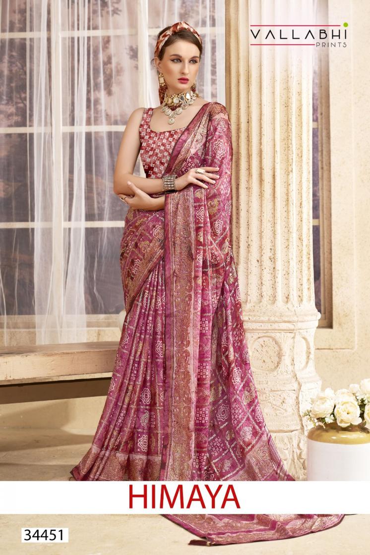 HIMAYA BY VALLABHI LITE CHIFFON PRETTY LOOK SAREES 