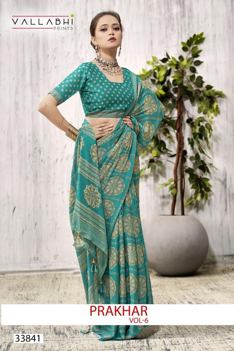 PRAKHAR VOL 6 BY VALLABHI PRINTS SAREES NEW COLLECTION 
