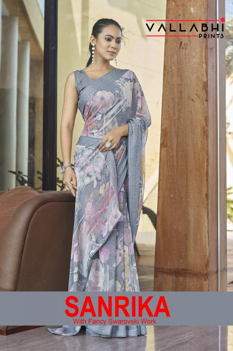 SANRIKA BY VALLABHI PRINTS FLORAL PRINT SAREES