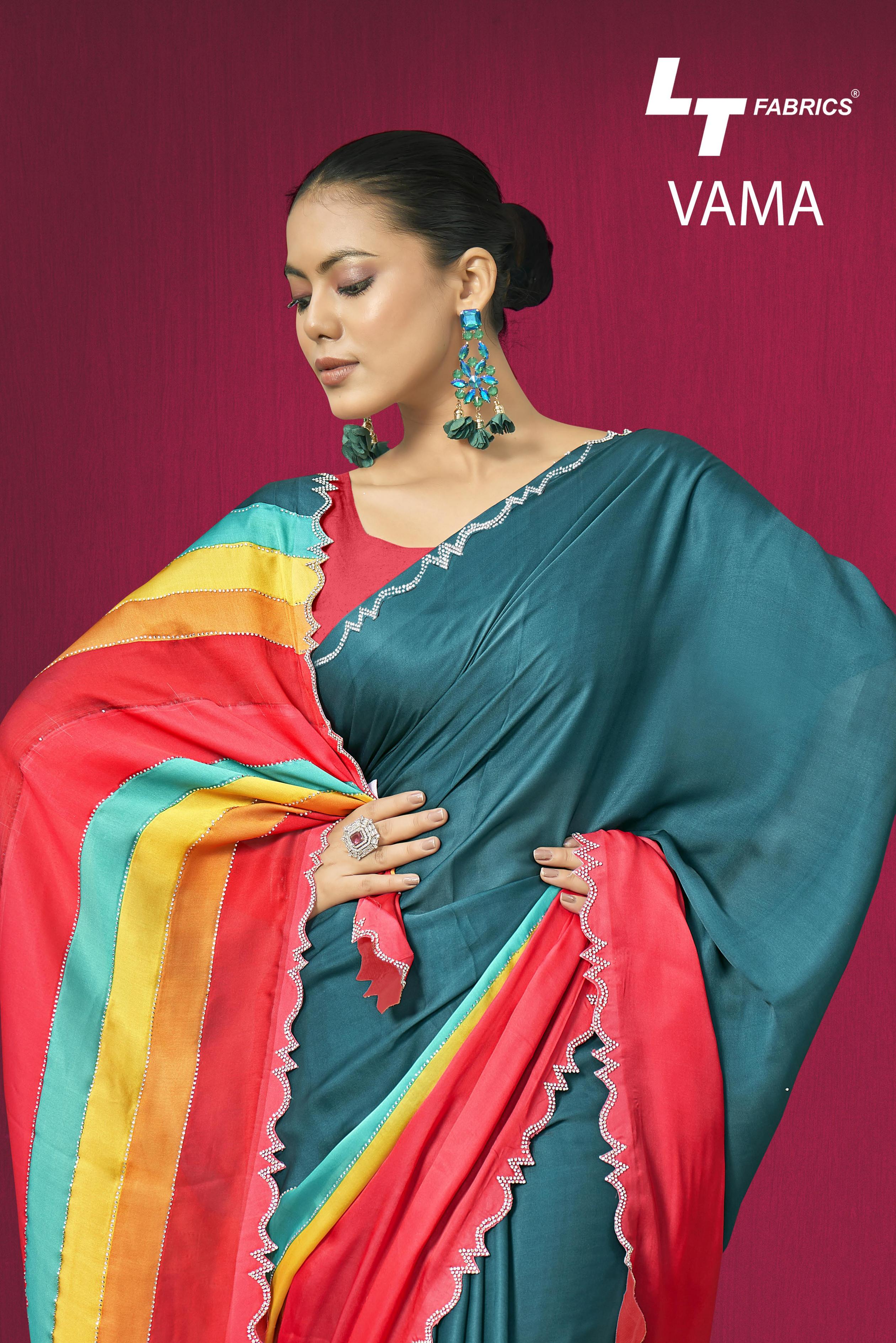 VAMA VOL 1 BY KASHVI CREATION SATIN PRINTED AESTHETIC SAREE COLLECTION