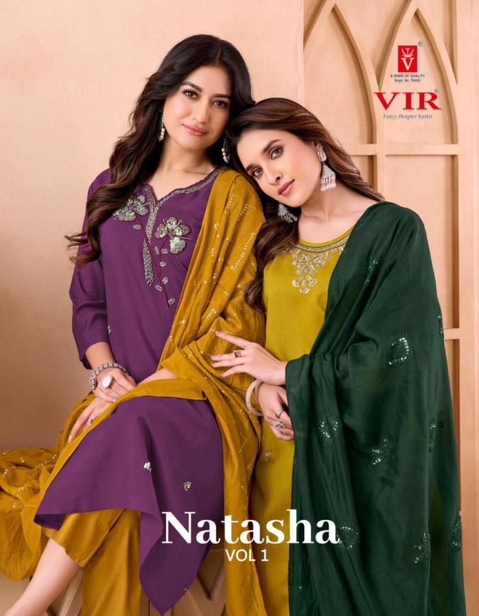NATASHA VOL 1 BY VIR BEAUTIFUL PRINT FULLY STITCH SALWAR KAMEEZ 