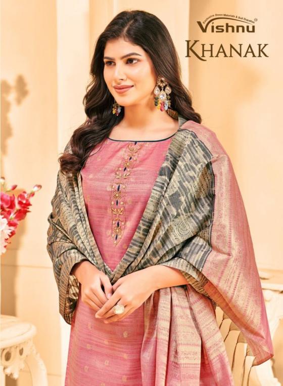 KHANAK BY VISHNU BANARASI TUSSAR FASHIONALE UNSTITCH SUITS 