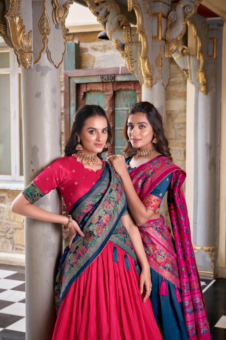 VRINDA LNB 1245 FABULOUS STITCH LEHENGA WITH UNSTITCH BLOUSE 