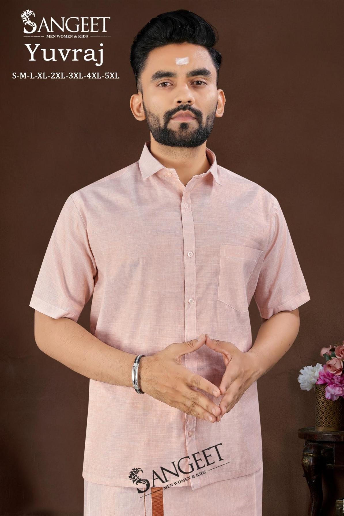 YUVRAJ HIT DESIGN FULLY STITCH PLUS SIZE SILK SOUTH MENS KURTA ONLINE 