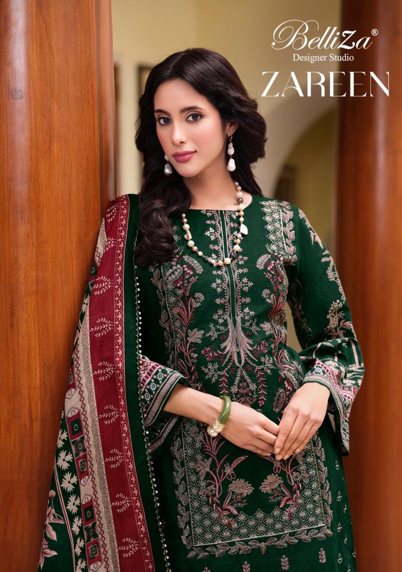 BELLIZA DESIGNER ZAREEN READYMADE COTTON MODERN PAKISTANI BIG SIZE DRESS