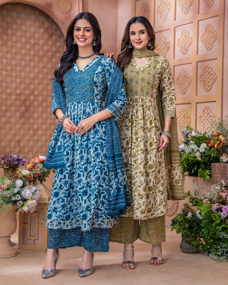 AVICHAL CREATION 1037 DAILY WEAR FULL STITCH CASUAL COMBO 3PCS DRESS