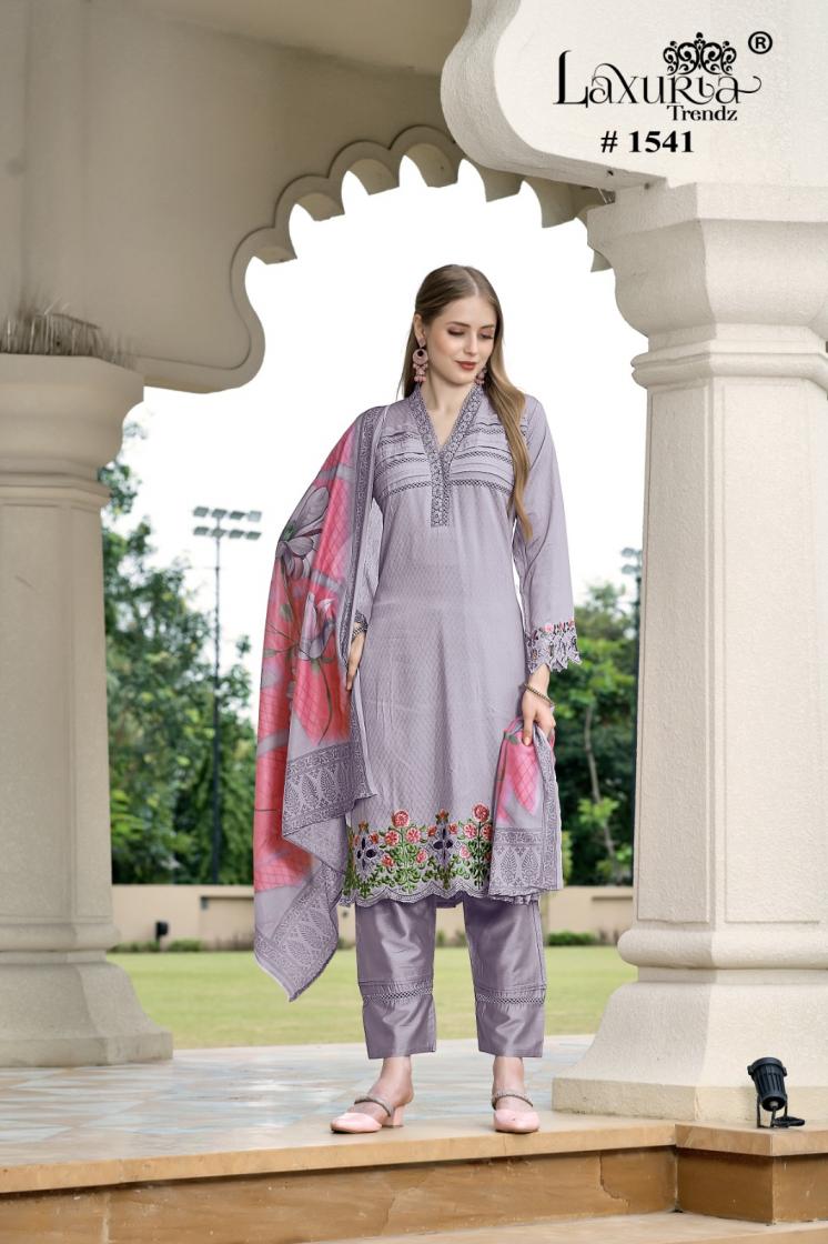 LAXURIA TRENDZ 1541 VISCOSE STYLISH FULL STITCH PAKISTANI SUITS 