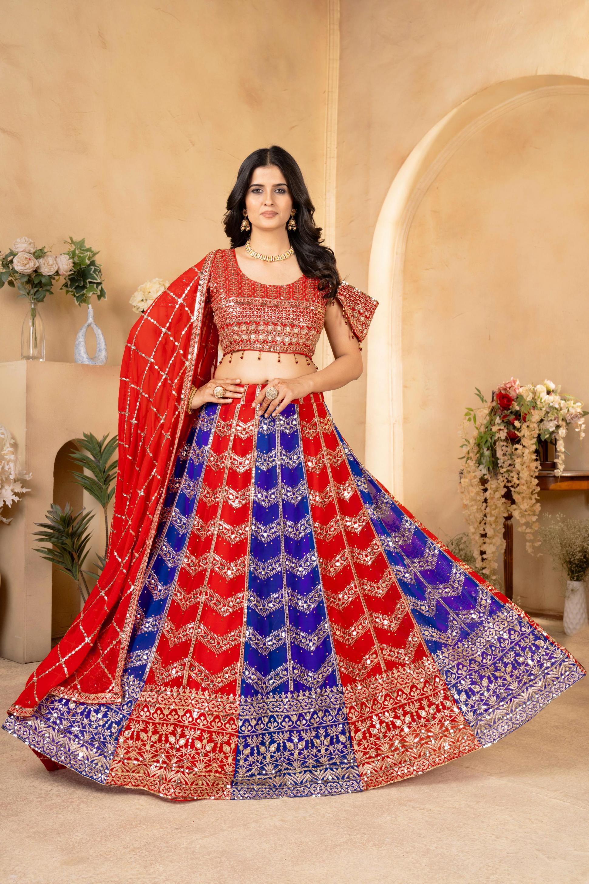 9231 ATTRACTIVE LOOK FAUX GEORGETTE CHANIYA CHOLI 