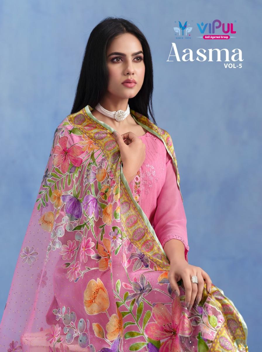 VIPUL FASHION AASHMA ORGANZA BRASSO FASHIONABLE DRESS MATERIALS 