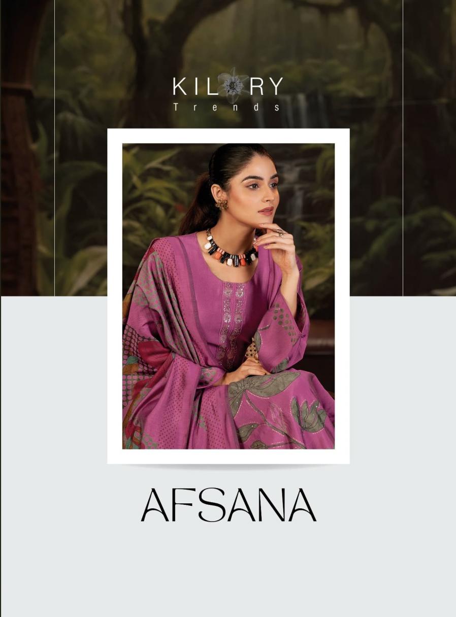 KILORY TRENDS AFSANA MODAL MUSLIN SILK UNSTITCH 3PCS DRESS