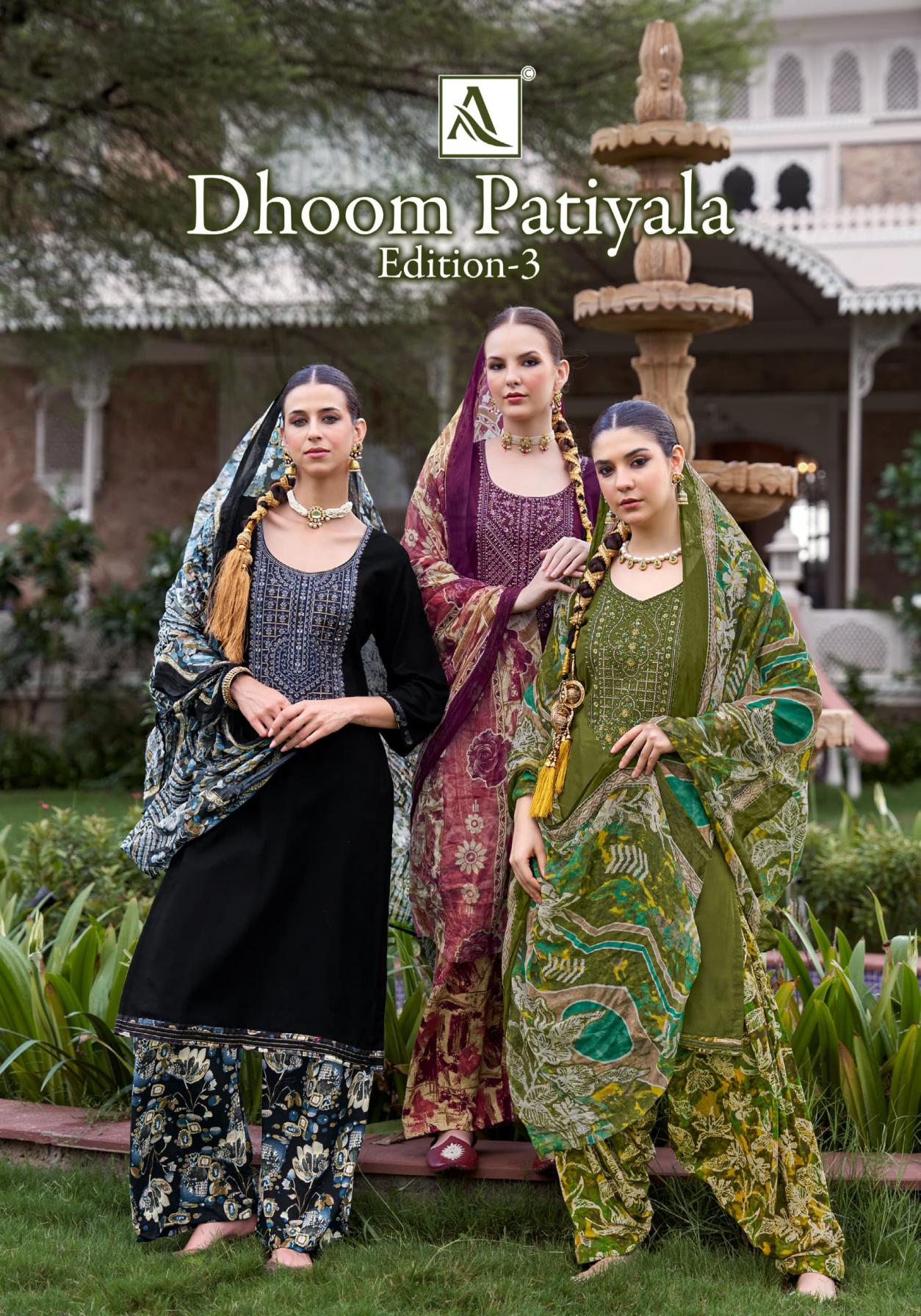 DHOOM PATIYALA VOL 3 BY ALOK VISCOSE RAYON PAKISTANI SUIT FOR WOMENS 