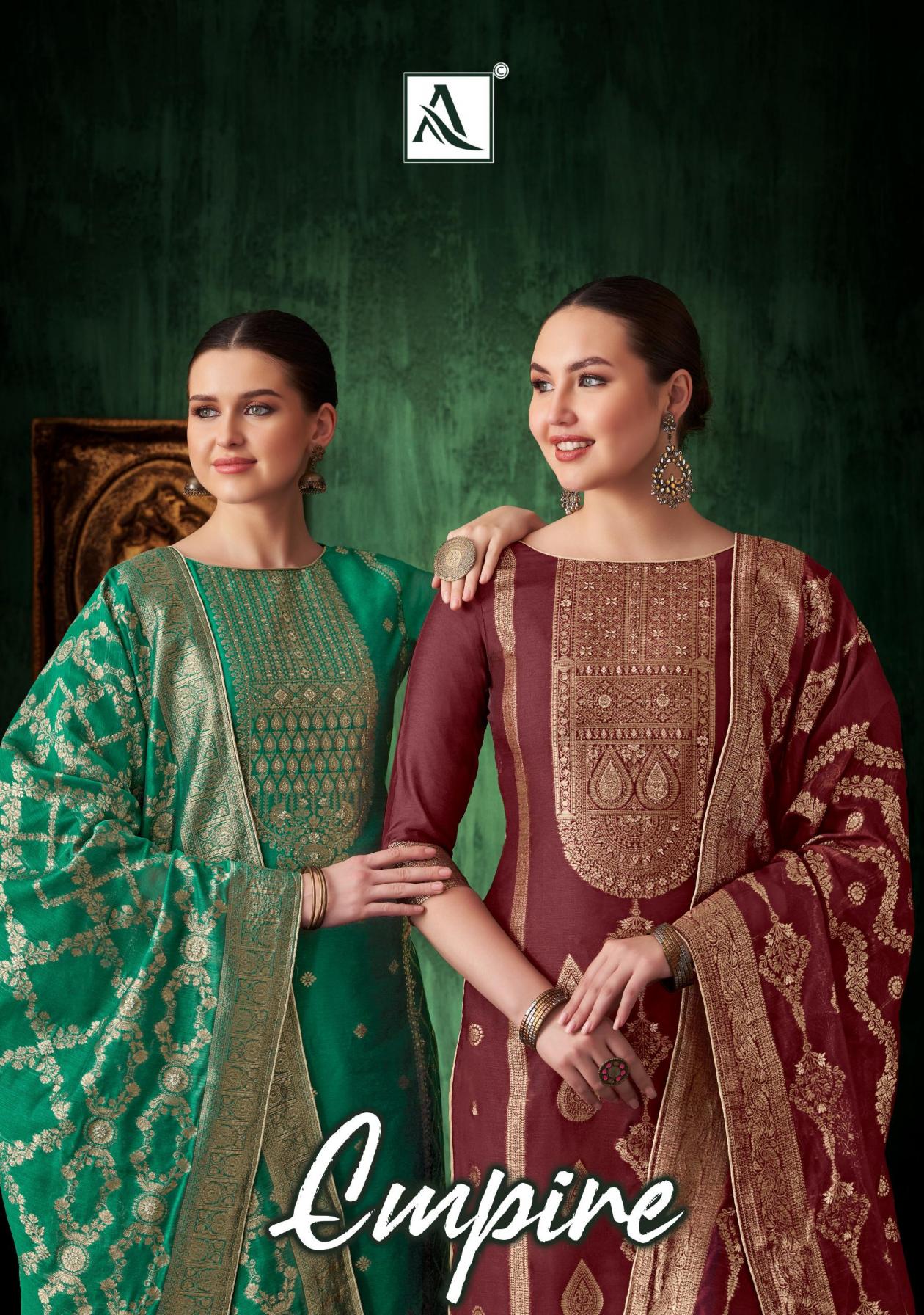 EMPIRE BY ALOK SHOP TRENDY WEAVE JACQUARD PAKISTANI SUITS 